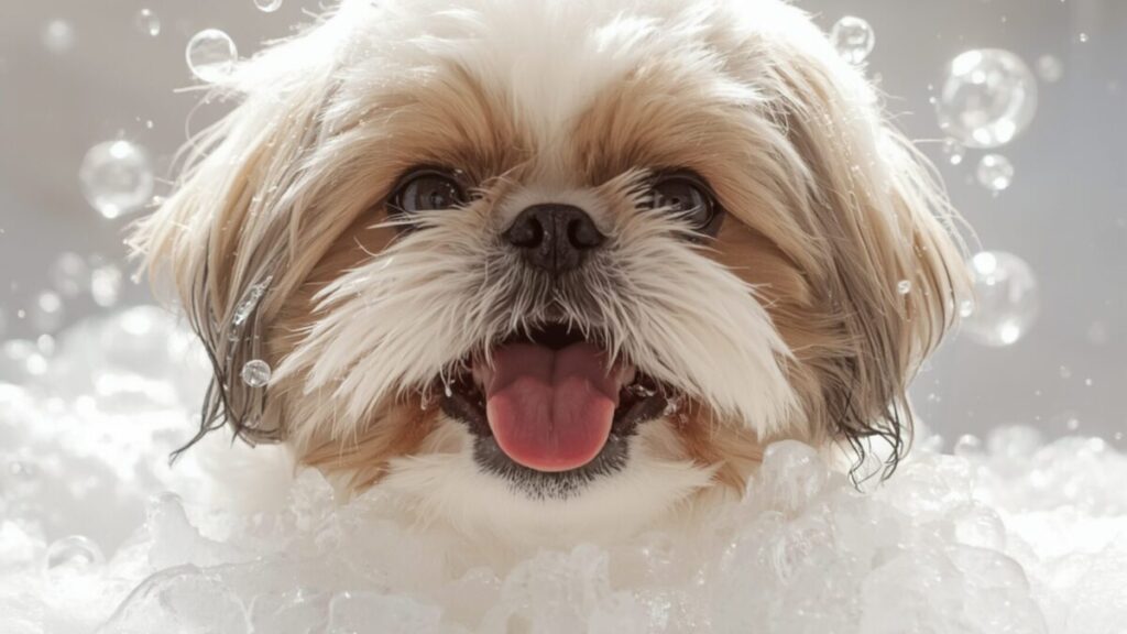 Shih Tzu não Quer tomar banho secagem correta