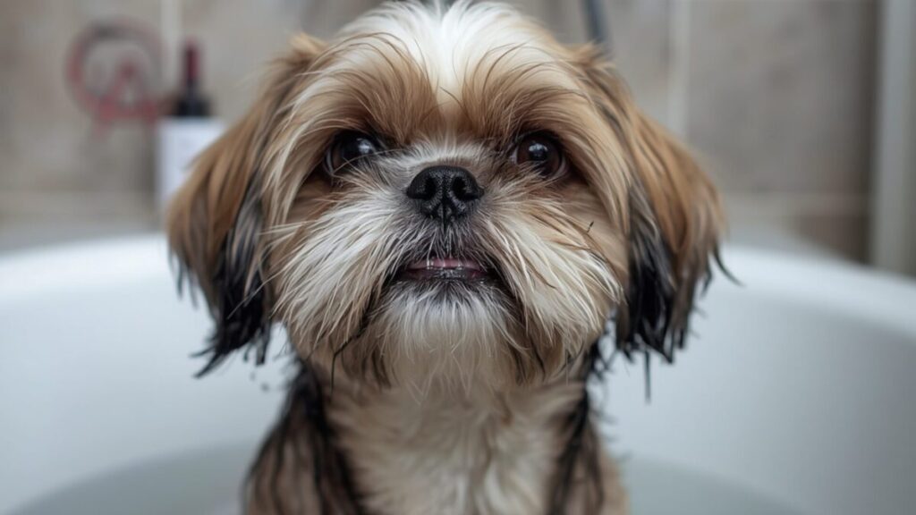 Shih Tzu não Quer tomar banho solução tranquila