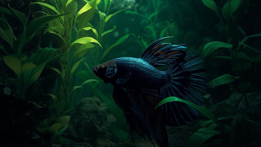 peixe betta saudável no aquário